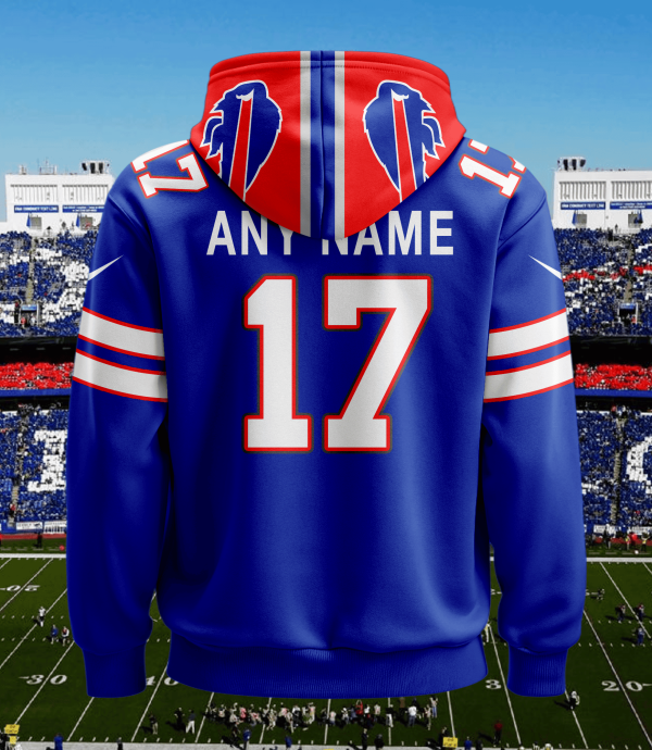Buffalo Bills Personalized Name And Number NFL 3D Hoodie Style Genxprint - Image 3