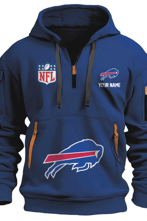 Buffalo Bills Premium NFL Quarter Zip Hoodie Genxprint