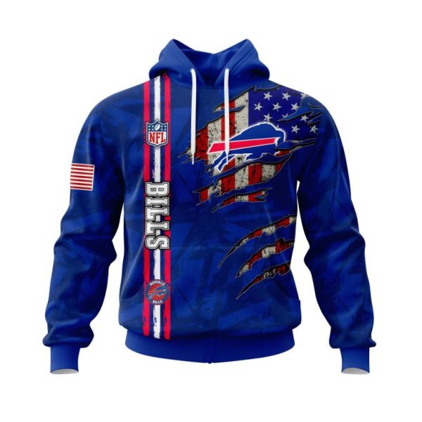 Buffalo Scratch Custom Name Number NFL Football Team Hoodie Genxprint
