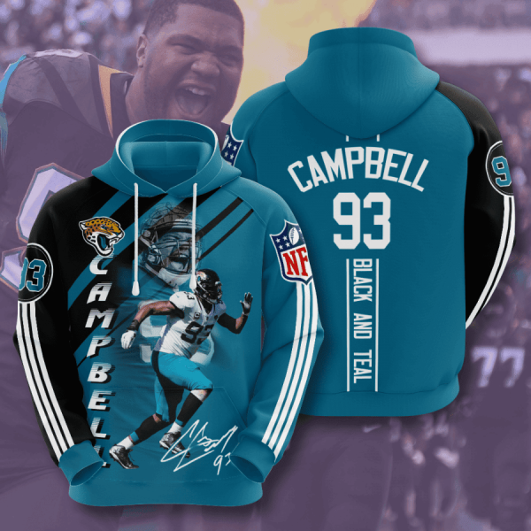 Calais Campbell Jacksonville Jaguars Hoodie Genxprint