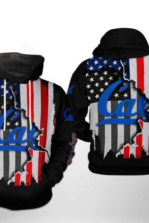 California Golden Bears NCAA US Flag Hoodie Genxprint