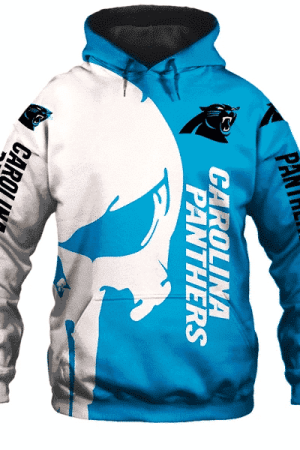 Carolina Panthers Punisher NFL Unisex 3D Hoodie Genxprint