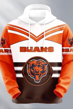 Chicago Bears Logo NFL 3D Hoodie Style Genxprint