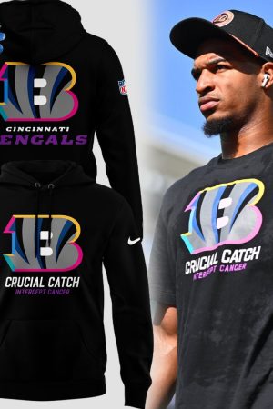 Cincinnati Bengals 2024 NFL Crucial Catch Hoodie Genxprint