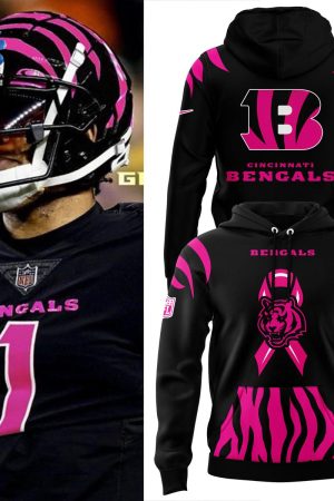 Cincinnati Bengals Breast Cancer 2024 Hoodie Genxprint