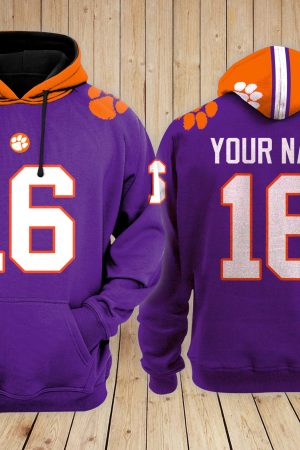 Clemson Tigers football NCAA Custom 3D Hoodie PT Genxprint