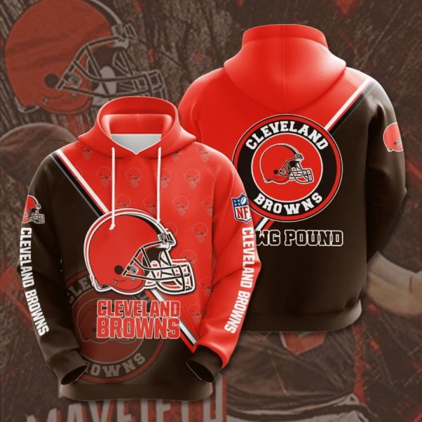 Cleveland Browns Logo NFL Football Team Hoodie Genxprint