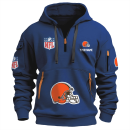 Cleveland Browns Premium NFL Quarter Zip Hoodie All Color Genxprint