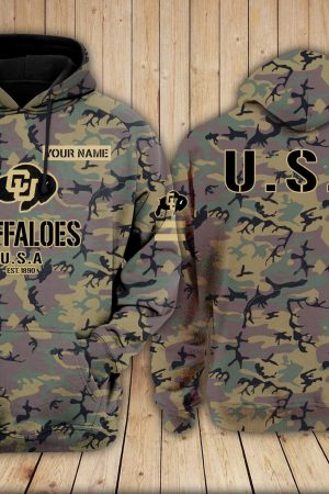 Colorado Buffaloes NCAA Camouflage 3D Hoodie PT Genxprint