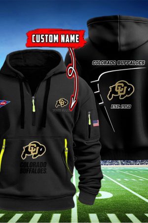 Colorado Buffaloes Quarter Zip Hoodie Style Genxprint