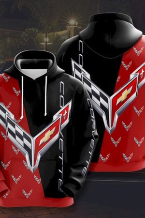 Corvette Racing Logo All Over Printed Custom 3d Hoodie Genxprint
