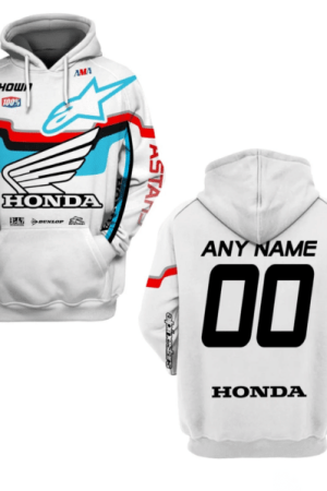Custom Name Number Honda Racing Astars Fan Gift Honda Racing Astars Aop Hoodie Genxprint