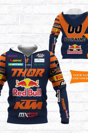 Custom Name Number Red Bull Ktm Factory Racing F1 8k70 Fan Gift 3d Zip Hoodie Ii Genxprint