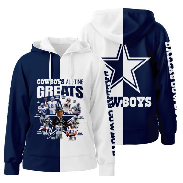 Dallas Cowboys All Time Greats Fan 3D All Over Print Hoodie Zip-Up Hoodie Genxprint