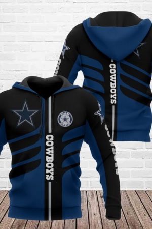 Dallas Cowboys Black V2 NFL Football Team Hoodie Genxprint