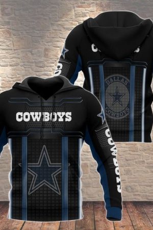 Dallas Cowboys Black V3 NFL Football Team Hoodie Genxprint