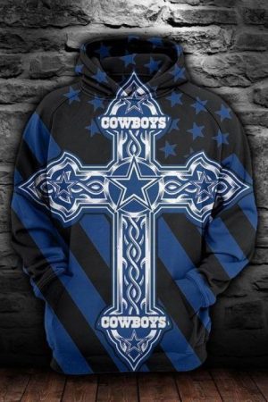 Dallas Cowboys Cross Hoodie Zip Hoodie Genxprint