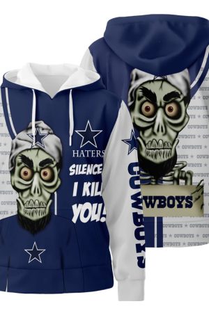 Dallas Cowboys Hater Silence I Kill You 3D All Over Print Hoodie Zip-Up Hoodie Genxprint