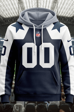 Dallas Cowboys Personalized Name And Number NFL 3D Hoodie Style Genxprint