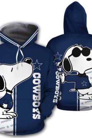 Dallas Cowboys Snoopy NFL Football Team Hoodie Genxprint