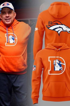 Denver Broncos Coach Sean Payton Throwback Hoodie Genxprint