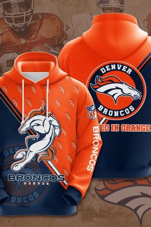 Denver Broncos Logo NFL Football Team Hoodie Genxprint