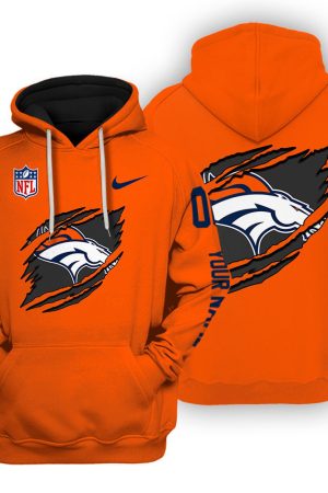 Denver Broncos Scratch Logo NFL 3D Hoodie Style Genxprint