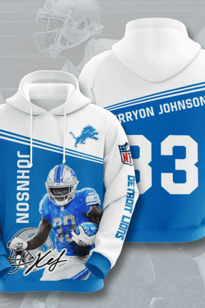 Detroit Lions Johnson 33 Hoodie Genxprint