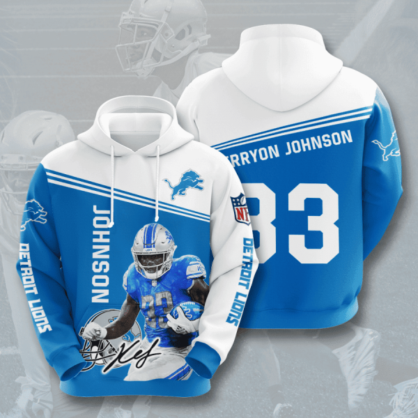 Detroit Lions Johnson 33 Hoodie Genxprint