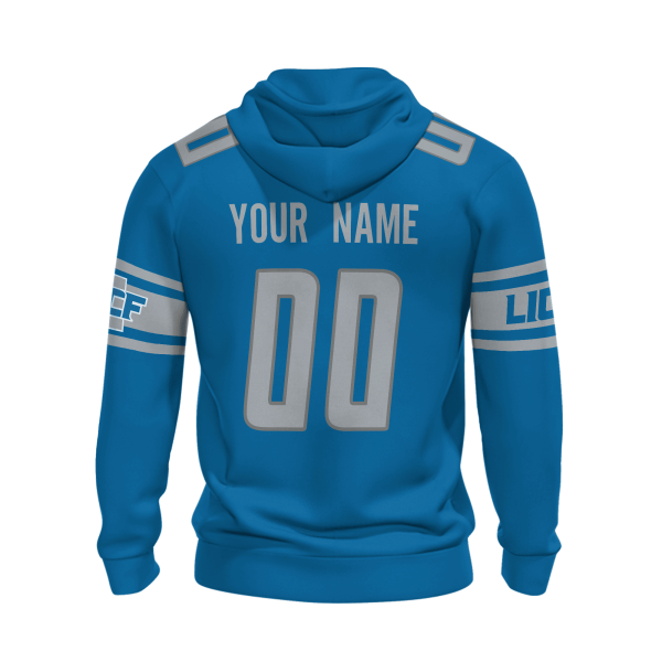 Detroit Lions Personalized Name And Number NFL 3D Hoodie Style Genxprint - Image 3