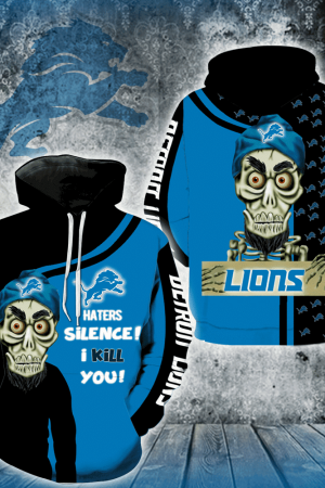 Detroit Lions Skull Full Hoodie Genxprint