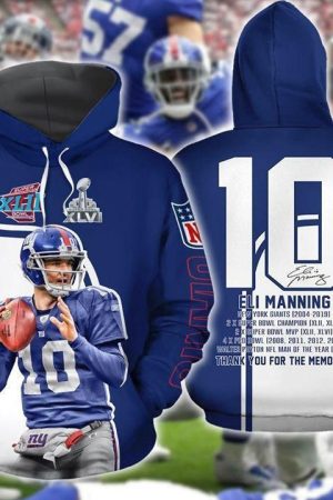 Eli Manning New York Giants Hoodie Genxprint