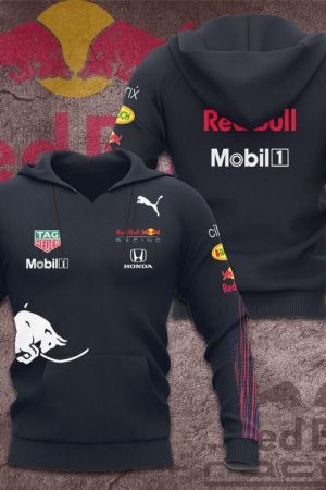 F1 Racing Red Bull Team All Over Print Hoodie Zip Hoodie Genxprint