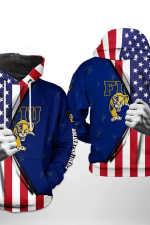 FIU Golden Panthers NCAA US FLag Hoodie Genxprint