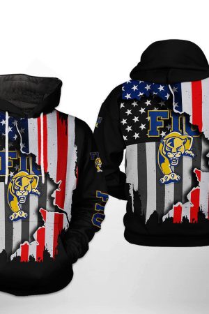 FIU Golden Panthers NCAA US Flag Hoodie Genxprint