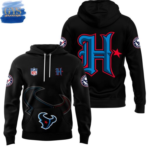 Fanatics Black Houston Texans Alternate Helmet Pullover Hoodie Genxprint - Image 2
