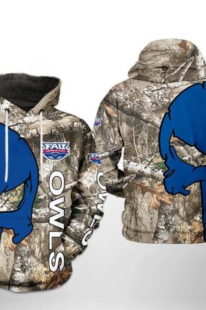 Florida Atlantic Owls NCAA Camo Veteran Hunting Hoodie Genxprint