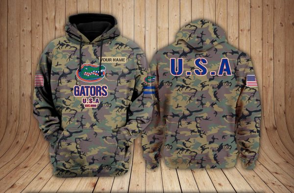 Florida Gators NCAA Camouflage 3D Hoodie PT Genxprint