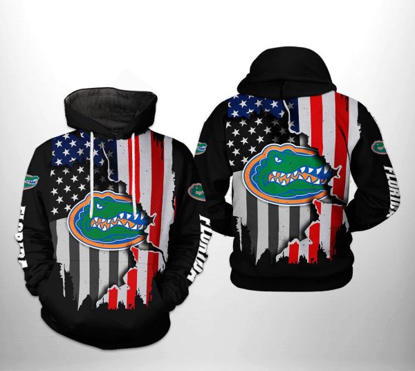 Florida Gators NCAA US Flag Hoodie Genxprint