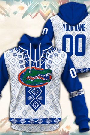Florida Gators Native Tribal Custom Name And Number 3D printed Sweatshirt Hoodie Zipped Hoodie Genxprint