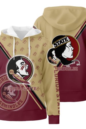 Florida State Seminoles NCAA 3D All Over Print Hoodie Zip-Up Hoodie Genxprint