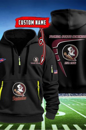 Florida State Seminoles Quarter Zip Hoodie Genxprint