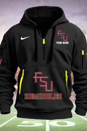 Florida State Seminoles Quarter Zip Hoodie Genxprint
