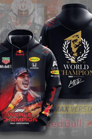 Fomula 1 World Champion 2021 Max Verstapen All Over Print Shirt Hoodie Genxprint