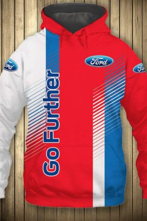 Ford Go Further Sport Car 7k383 Fan Gift Stylist Unisex Cartoon 3d Hoodie Zip Hoodie Genxprint