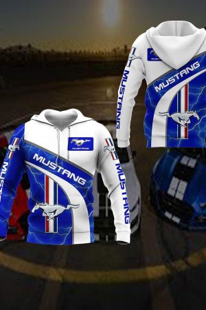 Ford Mustang Luxury Car 8k196 Fan Gift 3d Zip Hoodie Ii Genxprint