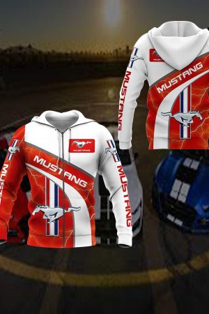 Ford Mustang Luxury Car 8k200 Fan Gift 3d Zip Hoodie Ii Genxprint
