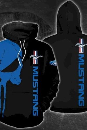 Ford Mustang Punisher 3d Hoodie Genxprint