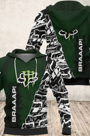 Fox Racing Braaap Monster Energy Fan Gift 3d Hoodie Genxprint