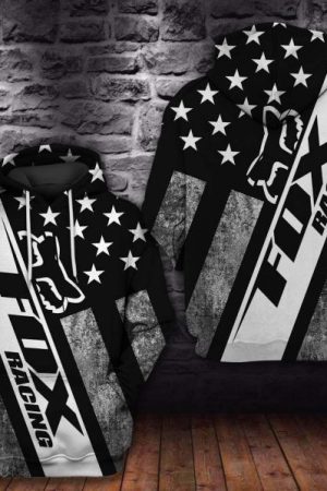 Fox Racing Motorcycles US Flag Mix Nice Hoodie Genxprint